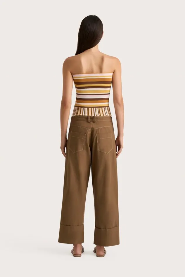 Women Faithfull The Brand Tops Citara Strapless Top Cocoa