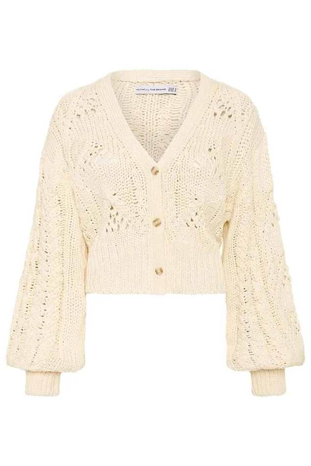 Women Faithfull The Brand Tops Dayana Cardigan Off White