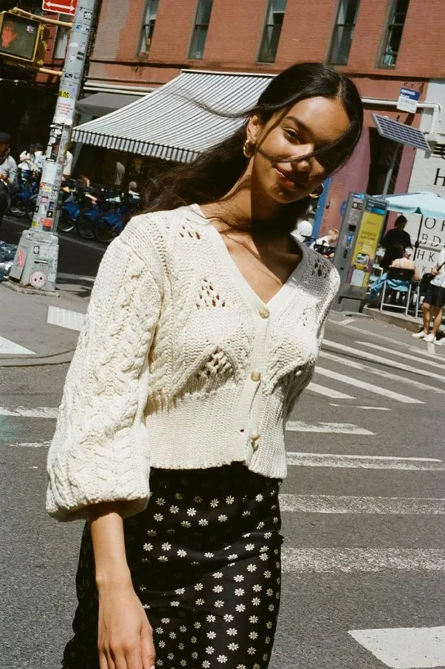 Women Faithfull The Brand Tops Dayana Cardigan Off White