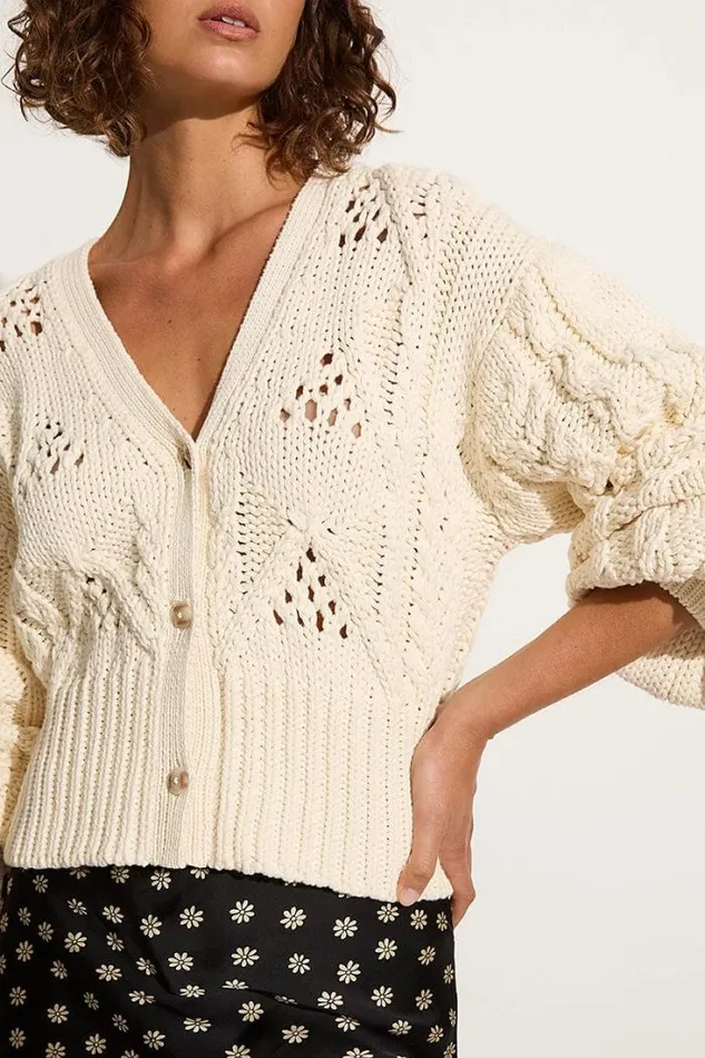 Women Faithfull The Brand Tops Dayana Cardigan Off White