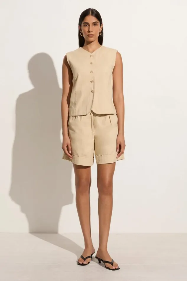 Women Faithfull The Brand Tops Delfina Vest Bleached Sand
