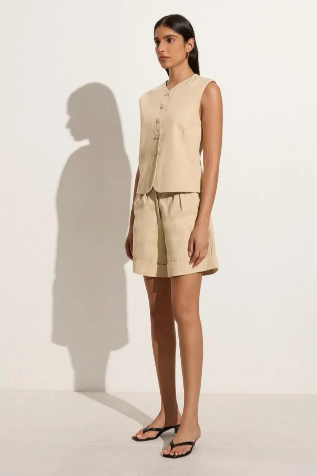 Women Faithfull The Brand Tops Delfina Vest Bleached Sand