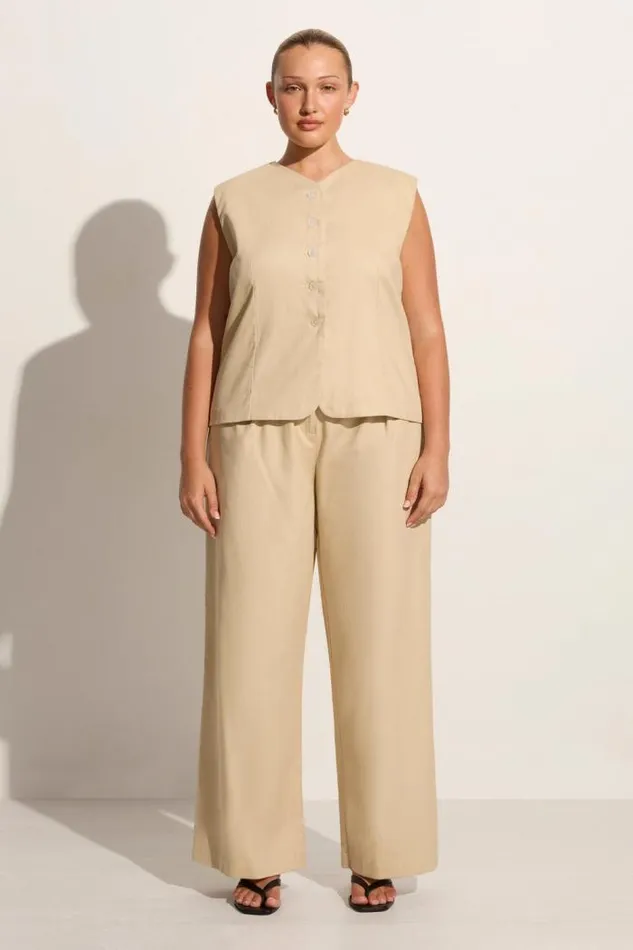Women Faithfull The Brand Tops Delfina Vest Bleached Sand