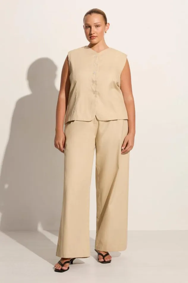 Women Faithfull The Brand Tops Delfina Vest Bleached Sand