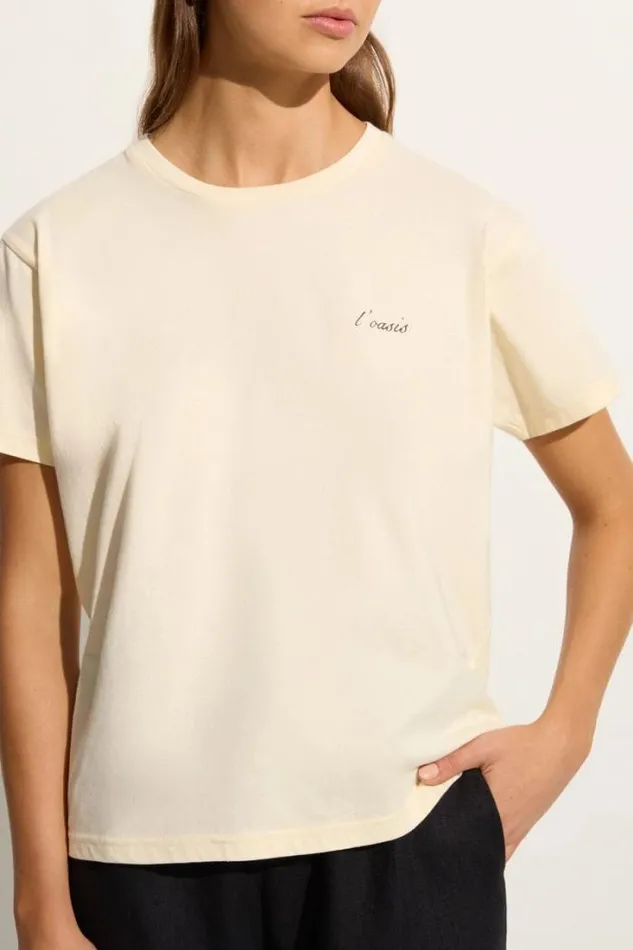 Women Faithfull The Brand Tops L039Oasis Souvenir TShirt Vintage Cream Exclusive