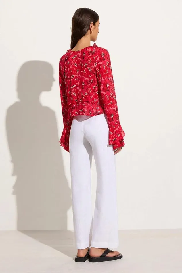 Women Faithfull The Brand Tops Montenegro Top El Limon Floral Pink