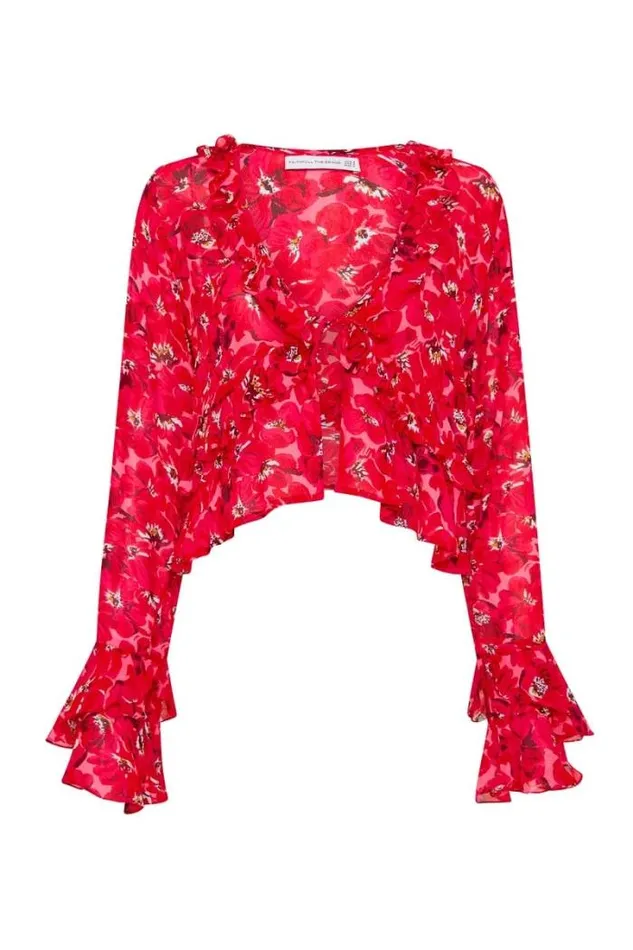 Women Faithfull The Brand Tops Montenegro Top El Limon Floral Pink