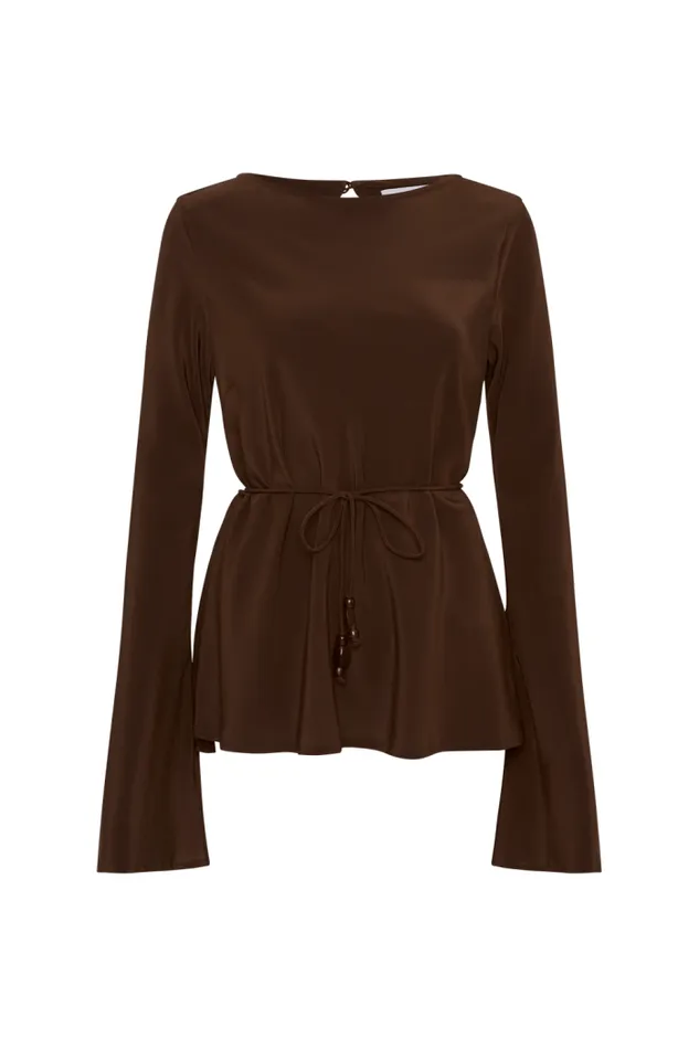 Women Faithfull The Brand Tops Pian Tunic Top Cioccolato