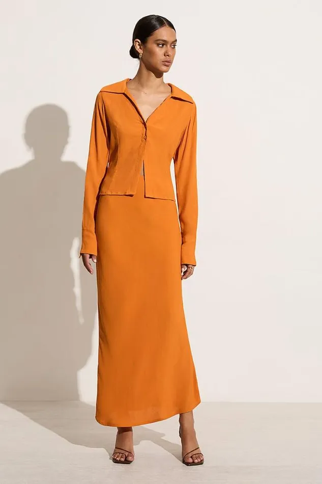 Women Faithfull The Brand Tops Serrador Shirt Orange
