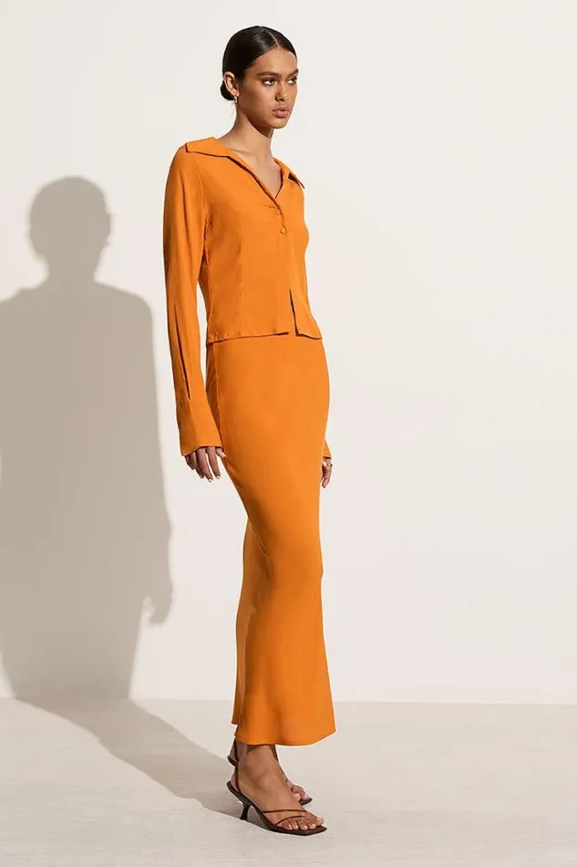 Women Faithfull The Brand Tops Serrador Shirt Orange