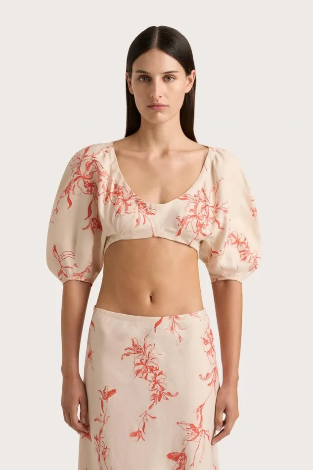 Women Faithfull The Brand Tops Soleil Top Leilani Vermilion