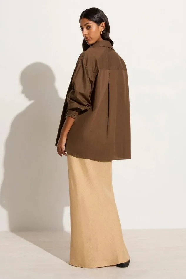 Women Faithfull The Brand Tops Tyde Shirt Cappuccino 8211 Final Sale