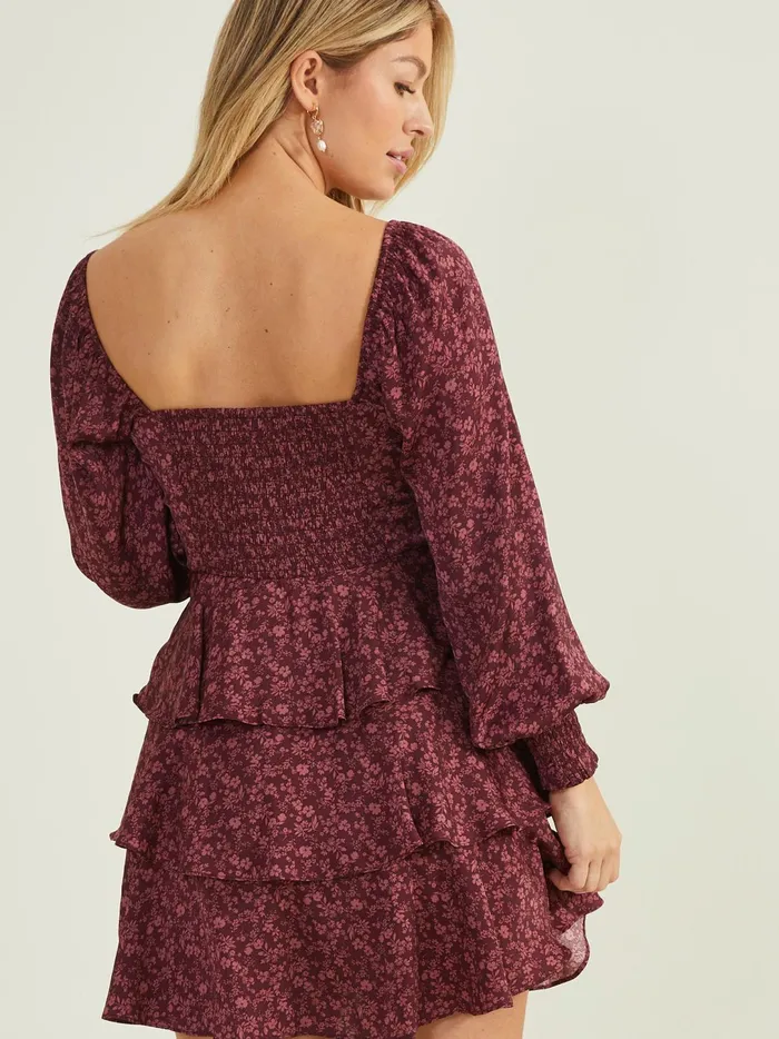 Women Fawn Floral Dress Burgundy Altar039d State Casual