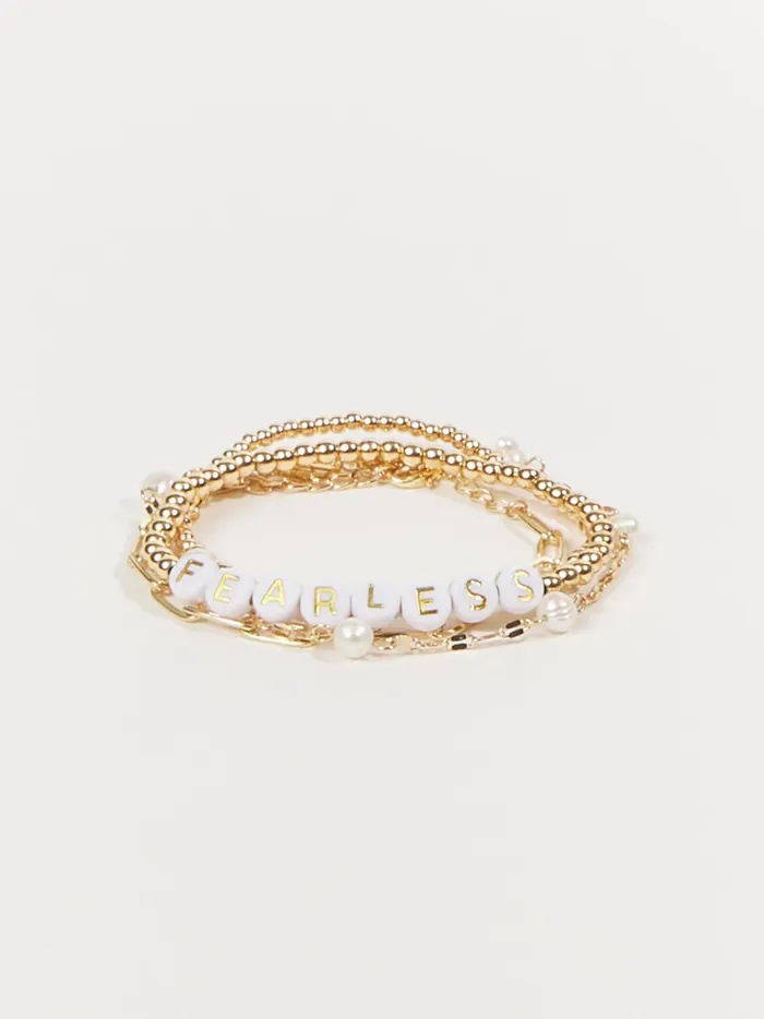 Women Fearless Stretch Bracelet Pack Gold Altar039d State Jewelry