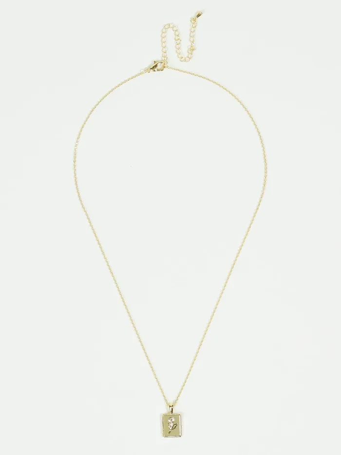 Women Flower Engraved Charm Necklace Gold Altar039d State Jewelry