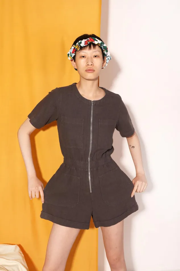 Women Francis Playsuit Charcoal LF Markey Boilersuits