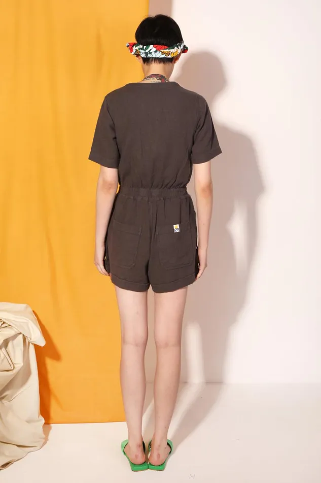 Women Francis Playsuit Charcoal LF Markey Boilersuits