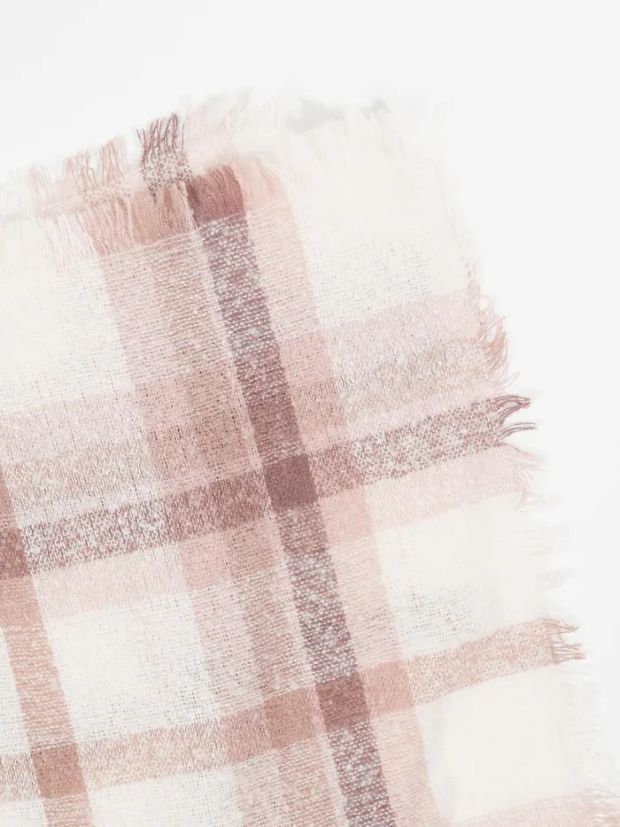 Women Frayed Plaid Scarf Blush Altar039d State Bandanas Scarves