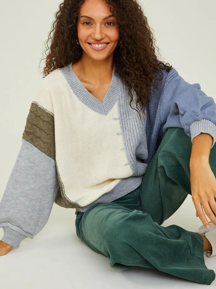 Women Geneva Colorblock Sweater Greyblue Altar039d State Sweaters