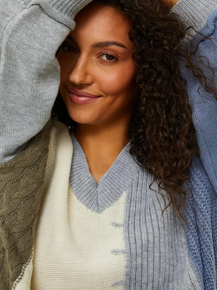 Women Geneva Colorblock Sweater Greyblue Altar039d State Sweaters