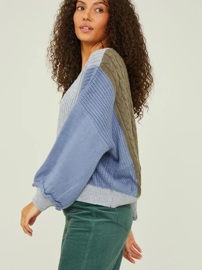 Women Geneva Colorblock Sweater Greyblue Altar039d State Sweaters