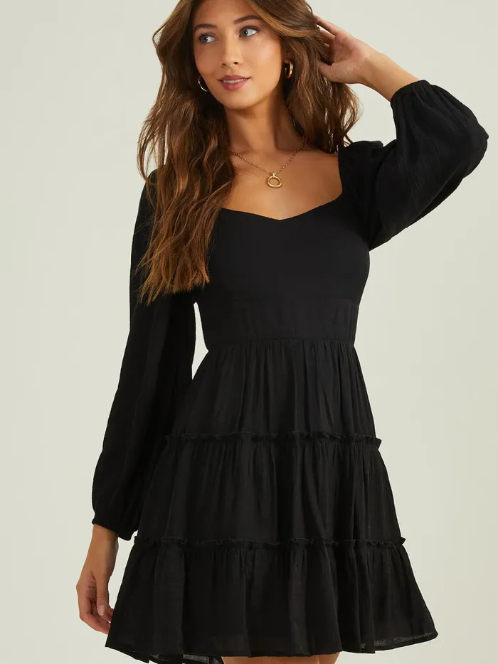Women Gigi Tiered Dress Black Altar039d State Casual