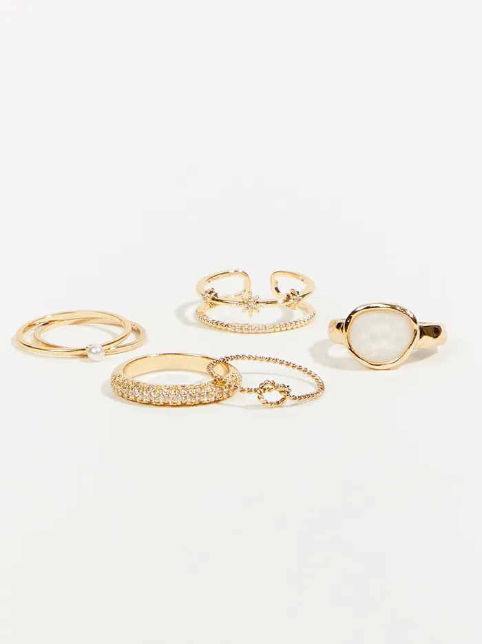 Women Glitz Dainty Ring 6 Pack Gold Altar039d State Jewelry