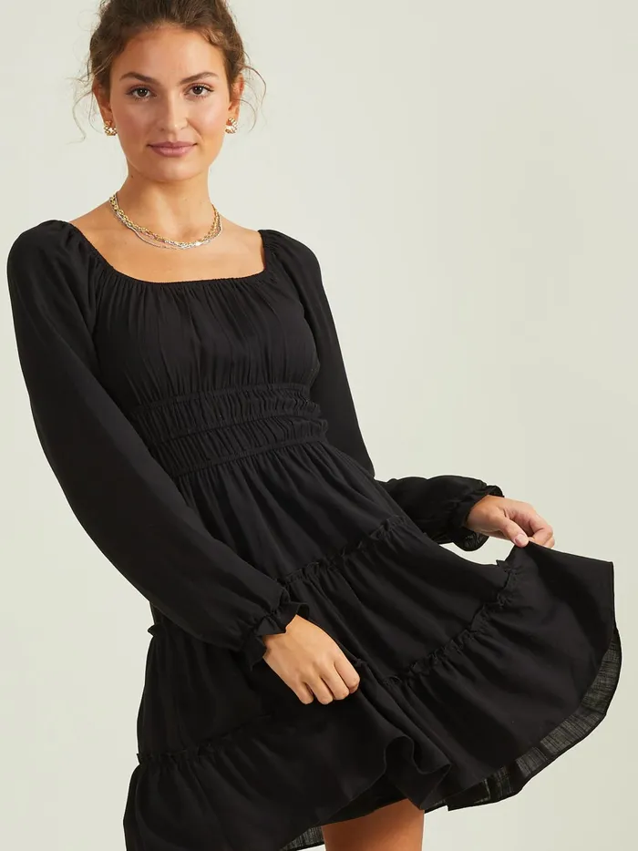 Women Hailey Tiered Dress Black Altar039d State Casual