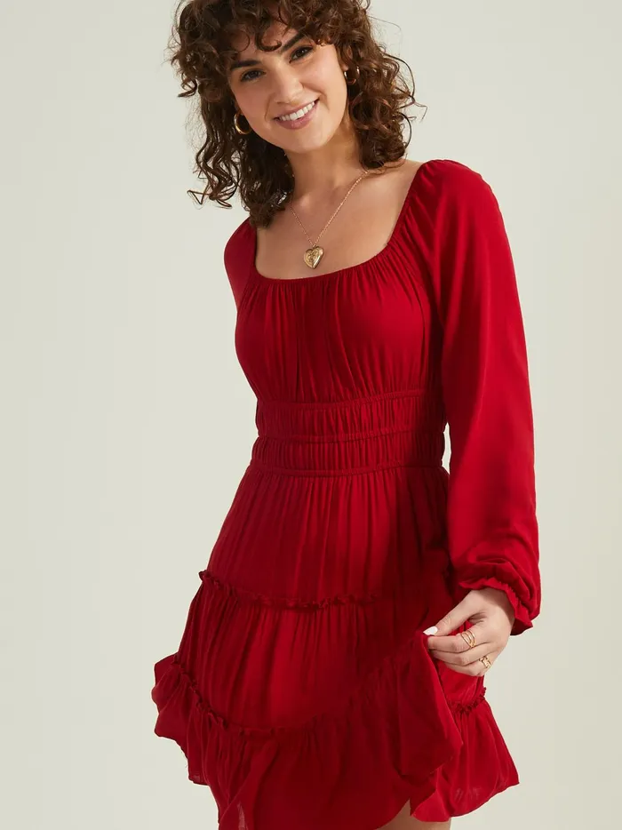 Women Hailey Tiered Dress Ruby Altar039d State Casual