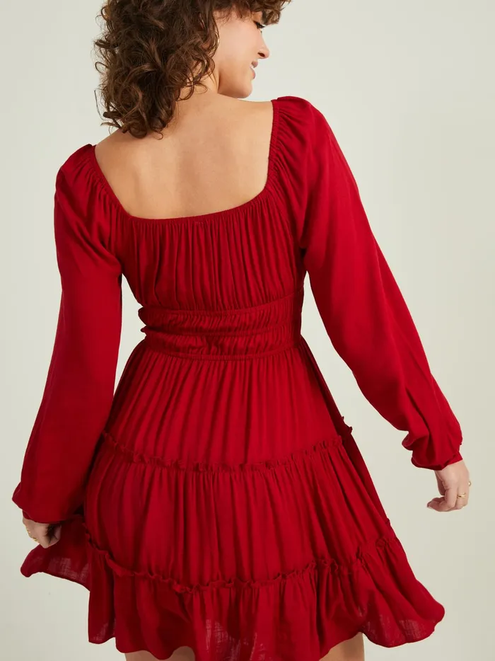 Women Hailey Tiered Dress Ruby Altar039d State Casual