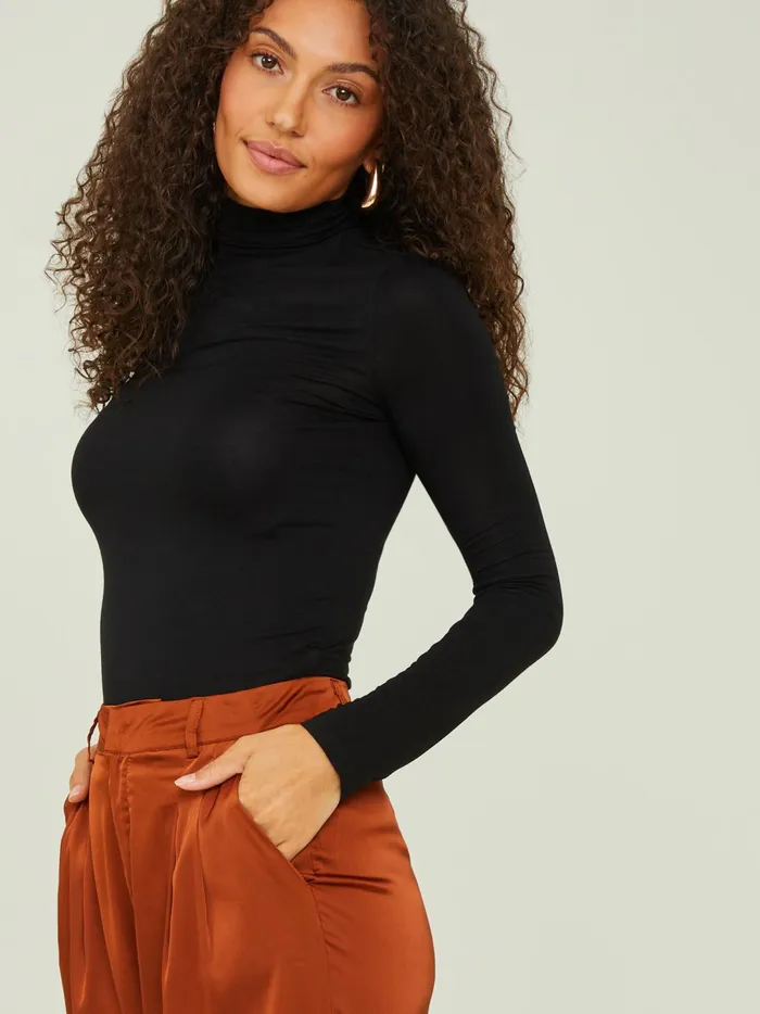 Women Halsey Fitted Turtleneck Black Altar039d State Blouses