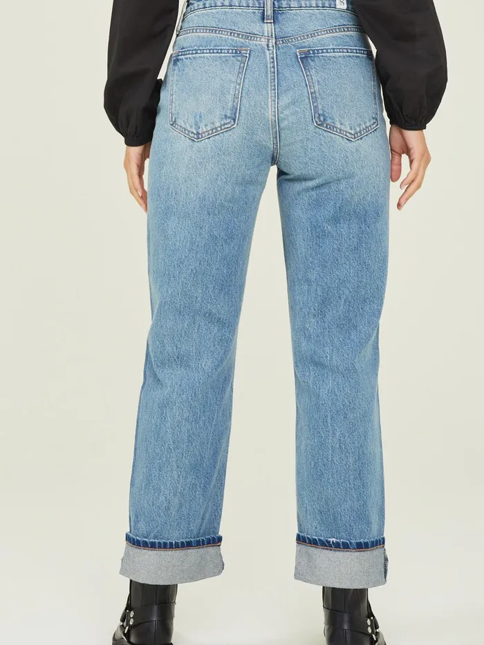 Women Halston Straight Cuffed Jeans Mediumwash Altar039d State Jeans