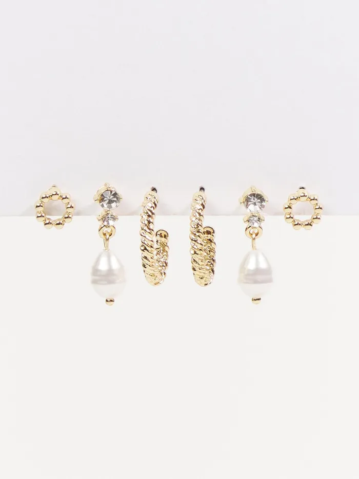 Women Hannah Pearl Earring Set Gold Altar039d State Jewelry