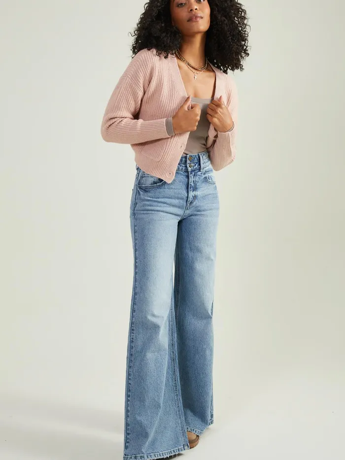 Women Haven Front Button Cardigan Dustypink Altar039d State Sweaters