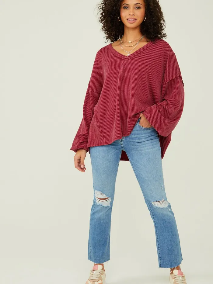 Women Holly Ribbed Tunic Cranberry Altar039d State Thermals