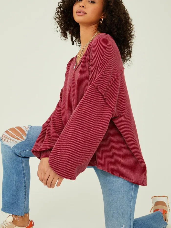 Women Holly Ribbed Tunic Cranberry Altar039d State Thermals