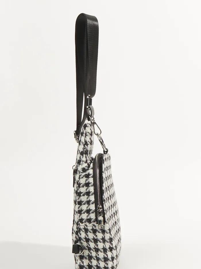 Women Houndstooth Sling Bag Blackwhite Altar039d State Handbags