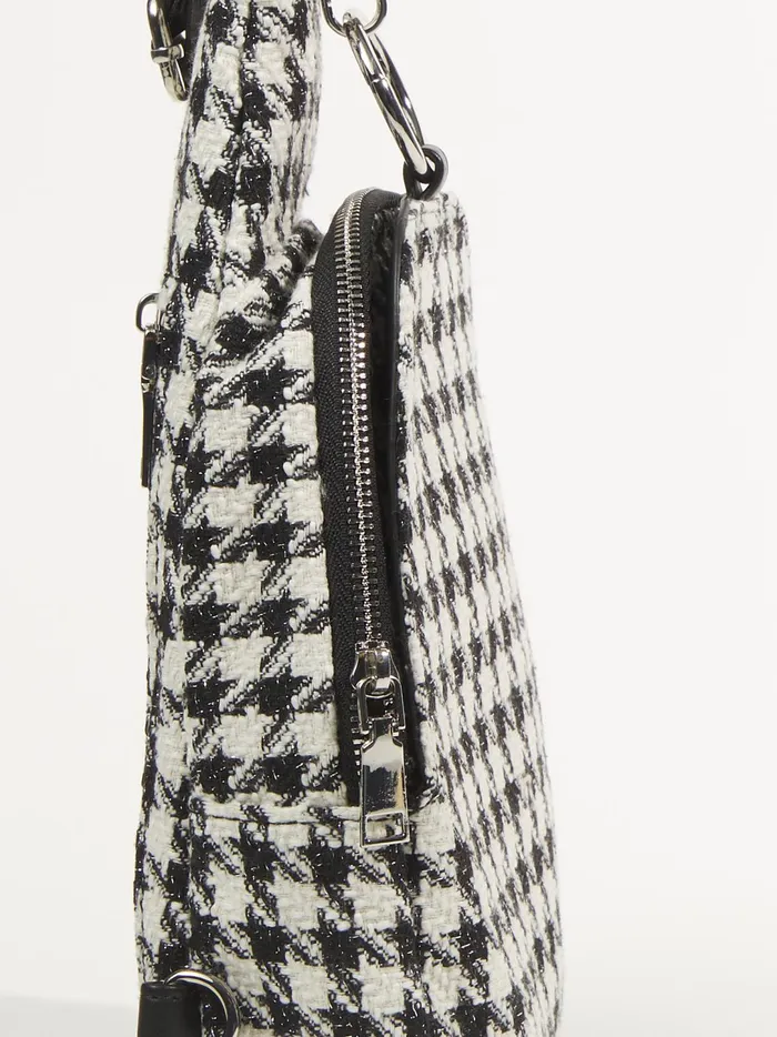 Women Houndstooth Sling Bag Blackwhite Altar039d State Handbags