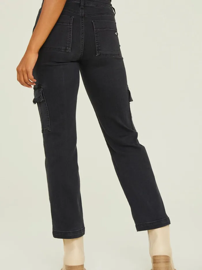 Women Iggy Cargo Straight Jeans Washedblack Altar039d State Jeans