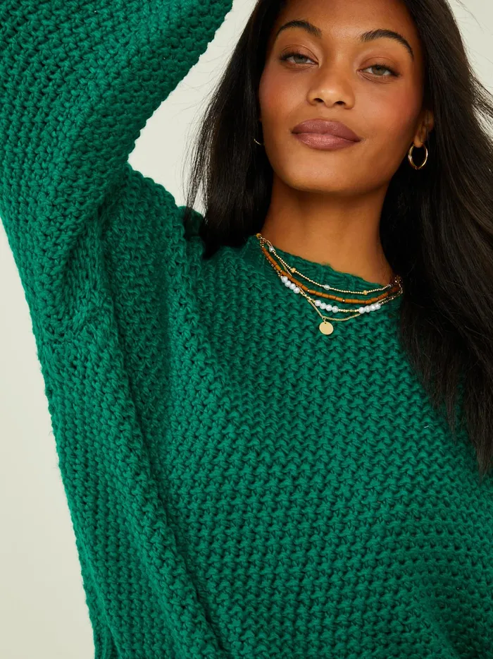 Women Imogen Chunky Tunic Sweater Kellygreen Altar039d State Sweaters
