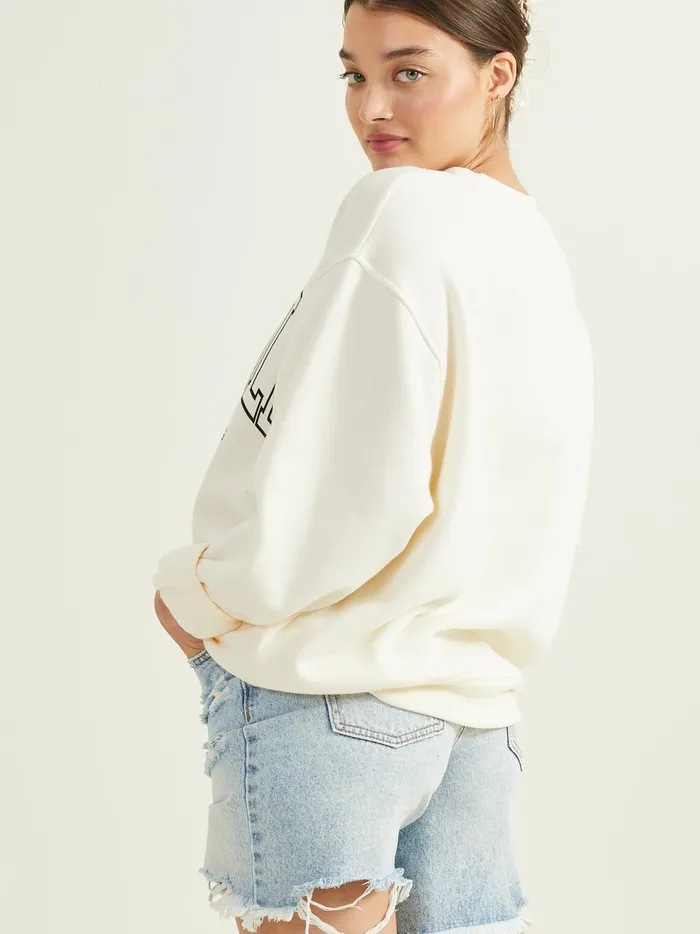 Women Jackson Hole Fleece Sweatshirt Ivory Altar039d State Graphics