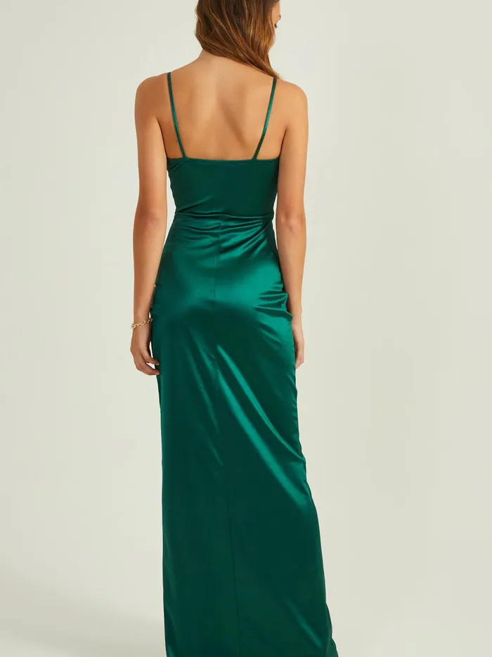 Women Jolie Satin Maxi Dress Hunter Altar039d State Maxi Midi