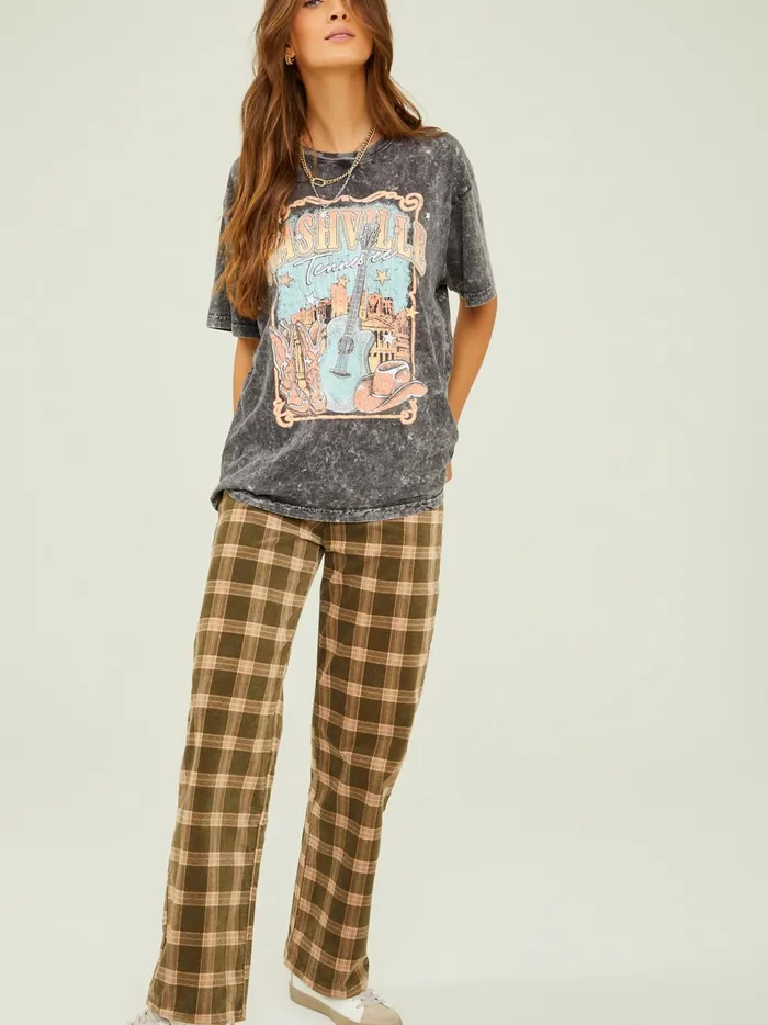Women Jordan Plaid Trousers Olivetaupe Altar039d State Pants