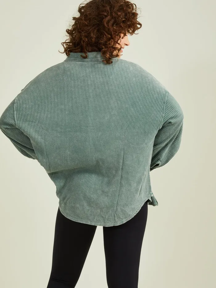 Women Joyride Oversized Thermal Top Gray Altar039d State Activewear
