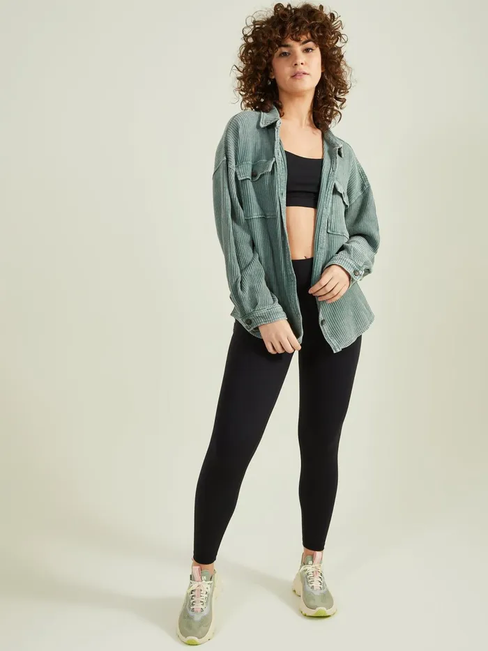 Women Joyride Oversized Thermal Top Gray Altar039d State Activewear