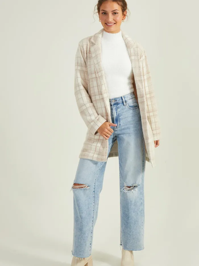 Women Julia Plaid Coat Beige Altar039d State Jackets