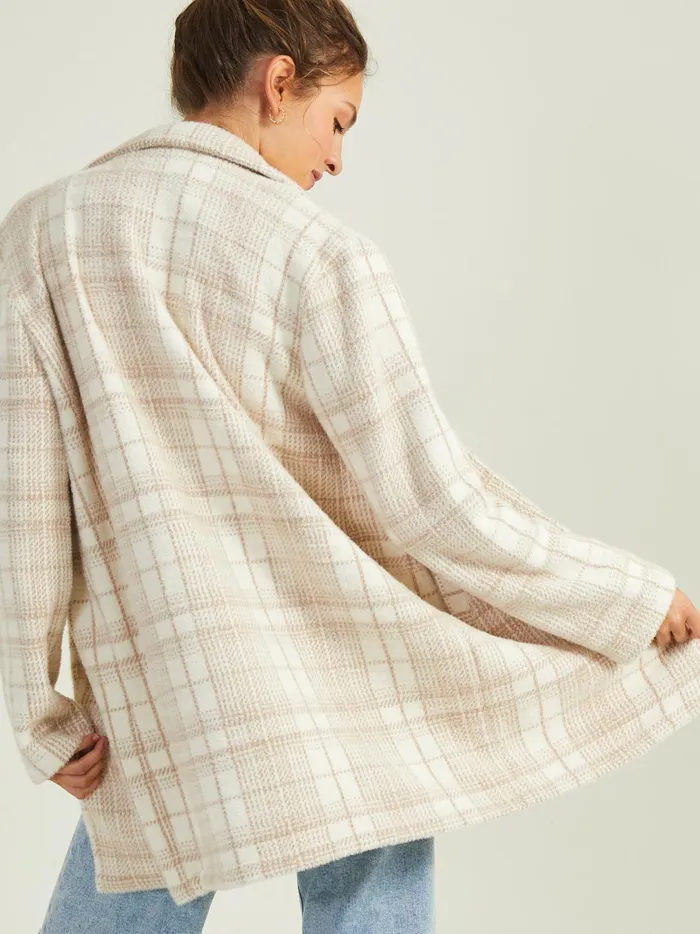 Women Julia Plaid Coat Beige Altar039d State Jackets