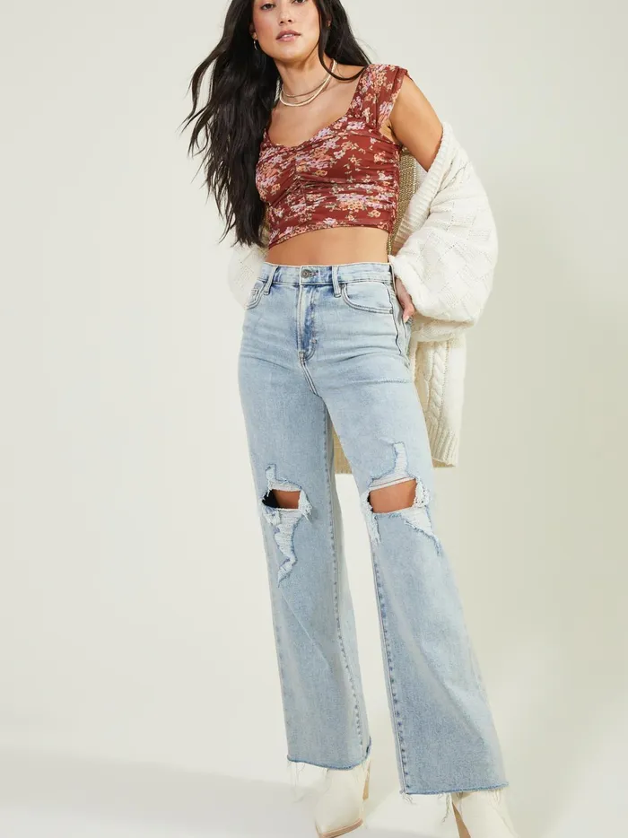 Women Kiara Straight Leg Jeans Lightwash Altar039d State Jeans