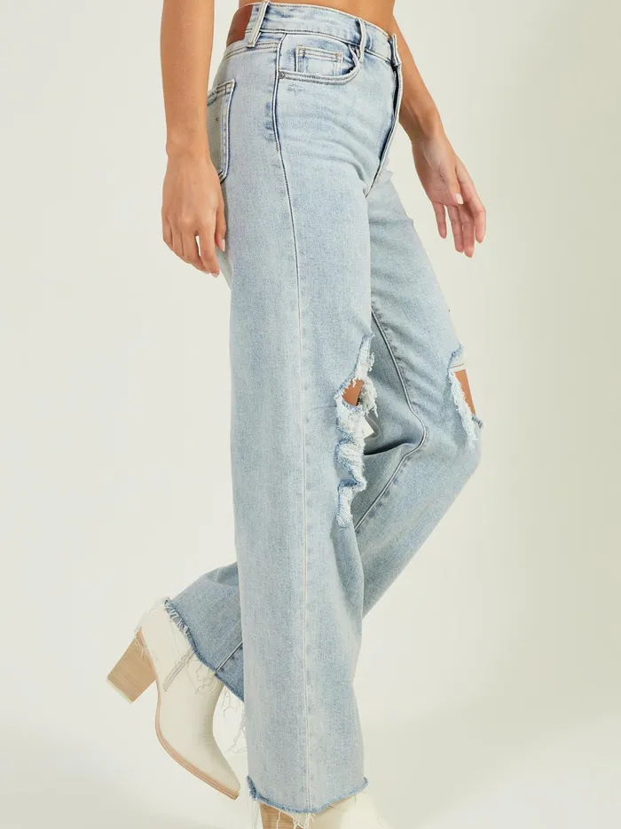Women Kiara Straight Leg Jeans Lightwash Altar039d State Jeans