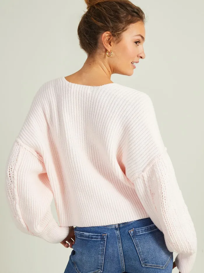 Women Laney Cropped Sweater Lightpink Altar039d State Sweaters